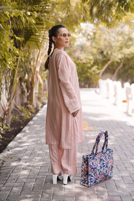 Ayaameer Noor-e-Gulabi Stitched 2-Piece Suit