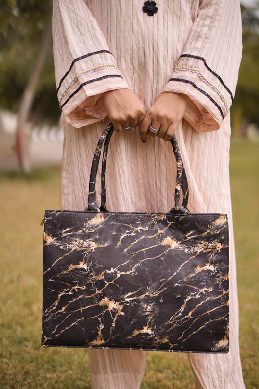 Luxury Marble Textured Handbag