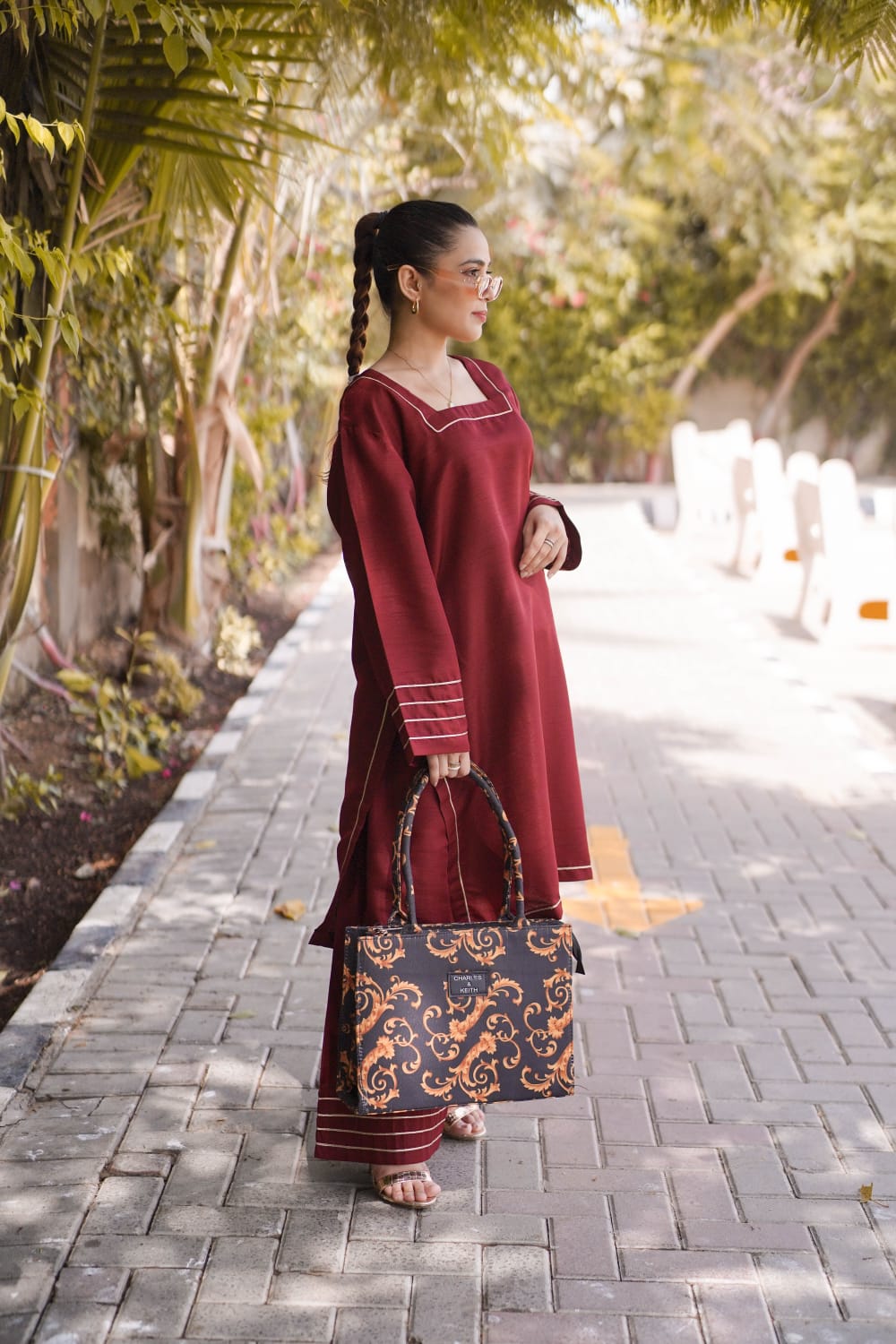 Luxury Flame Textured Handbag