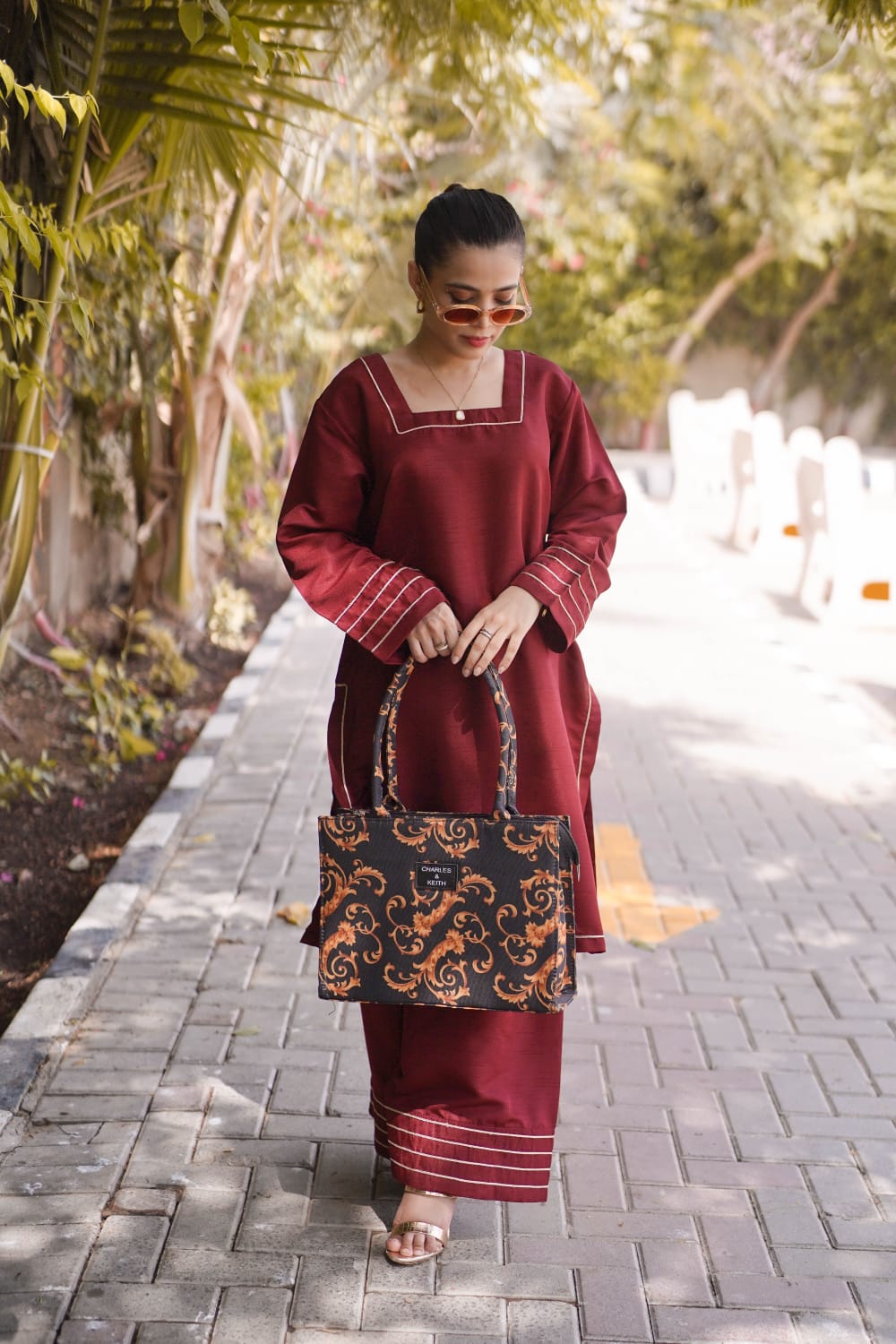 Luxury Flame Textured Handbag