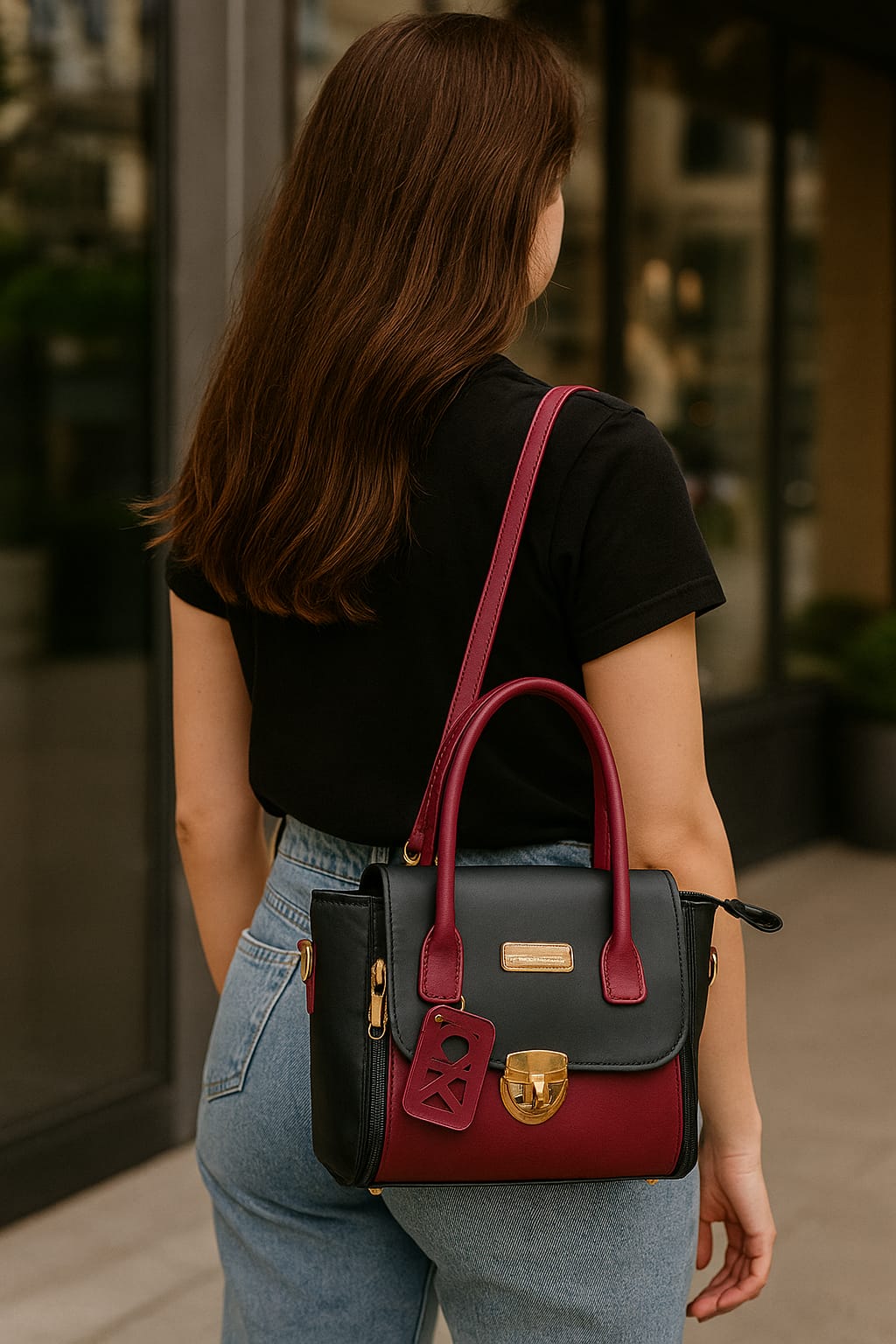 Charles & Keth Hand Bags With Long Body Belt