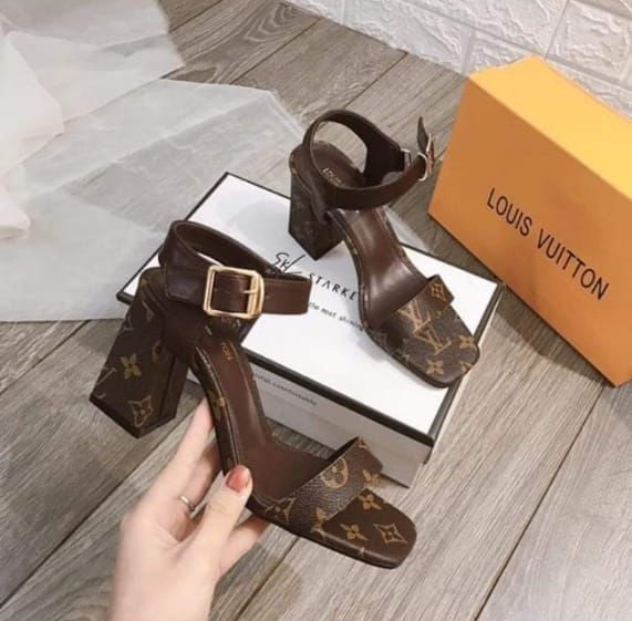 Louis Vuitton Heel Sandal With Brand Box