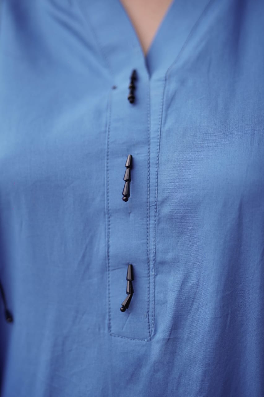 Ayaameer Blue Aura Stitched 2-Piece Suit