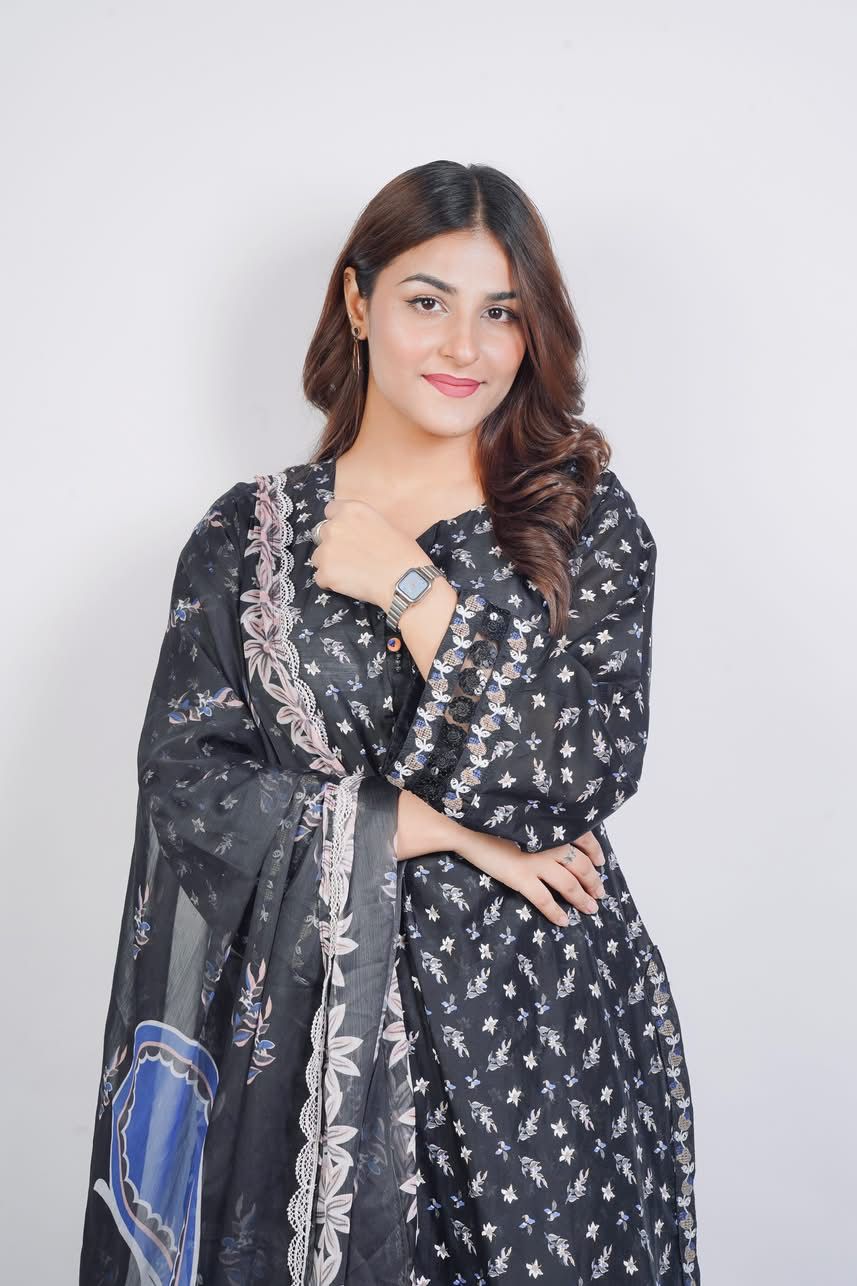 Printed Lawn With Emb Daman Patti
