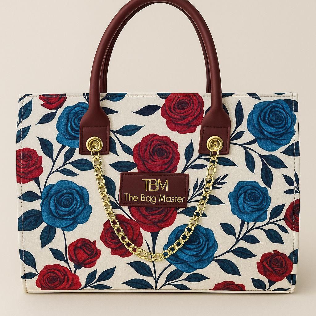 Flower Printed Totte Bag