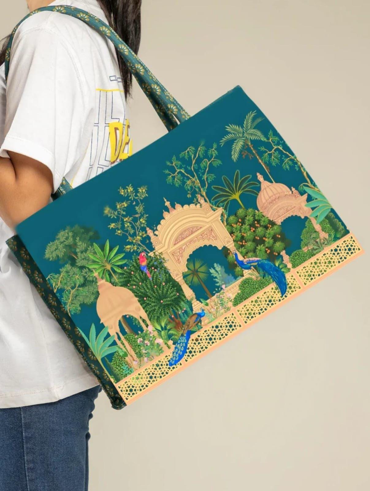 Printed High Quality Big Size Tote Bag