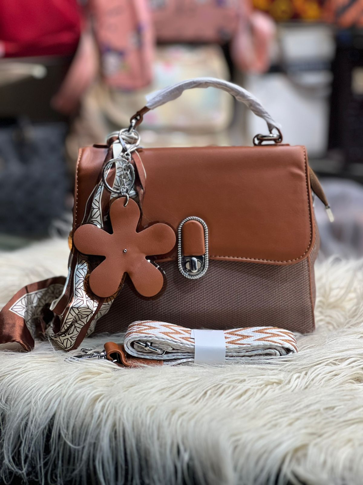 Cross body bag With long belt