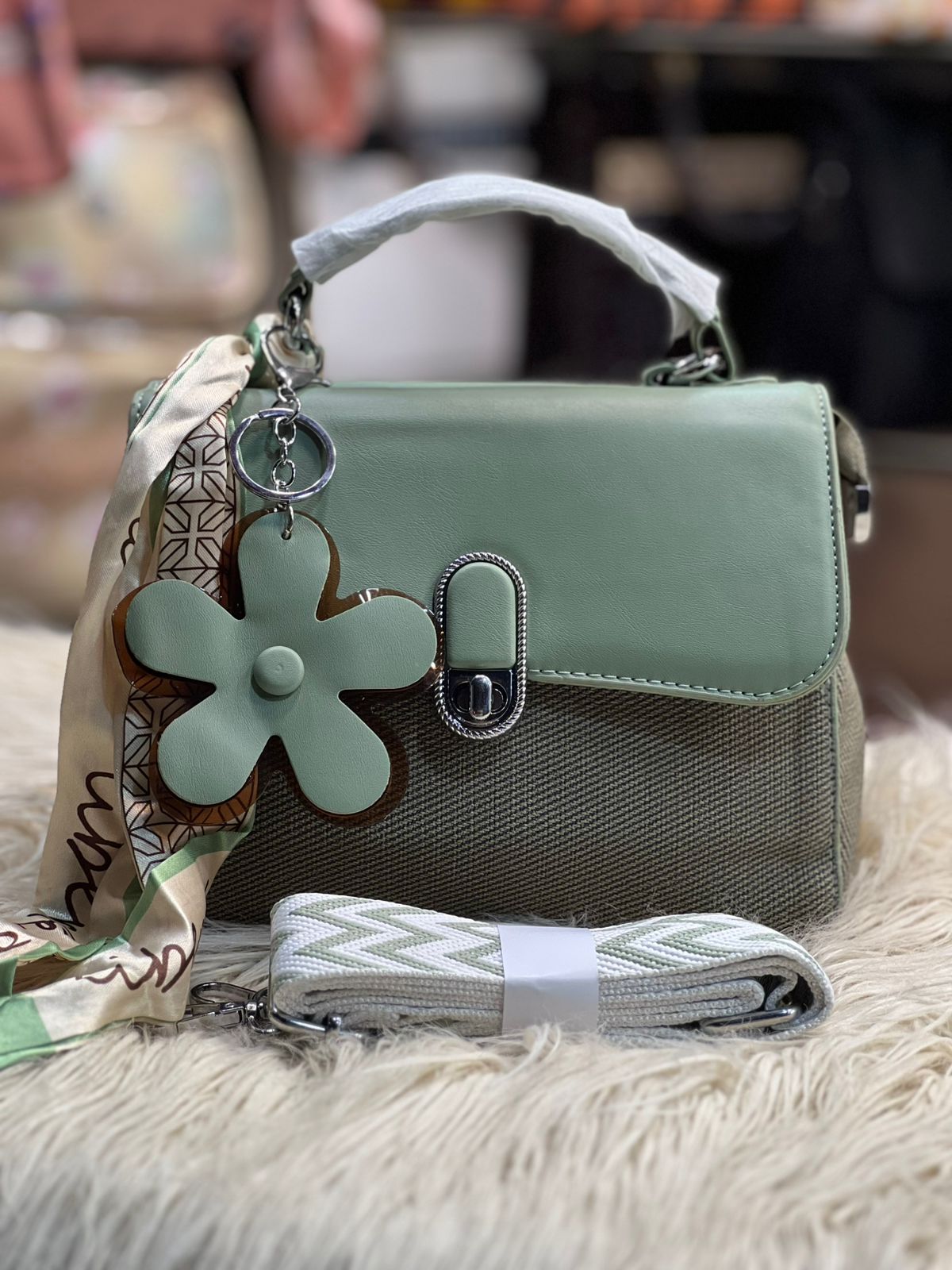Cross body bag With long belt