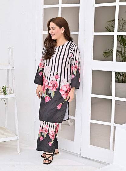 Swiss Lawn 2-PC Suit – Chic, Comfy & Ready to Wear! AR-1009