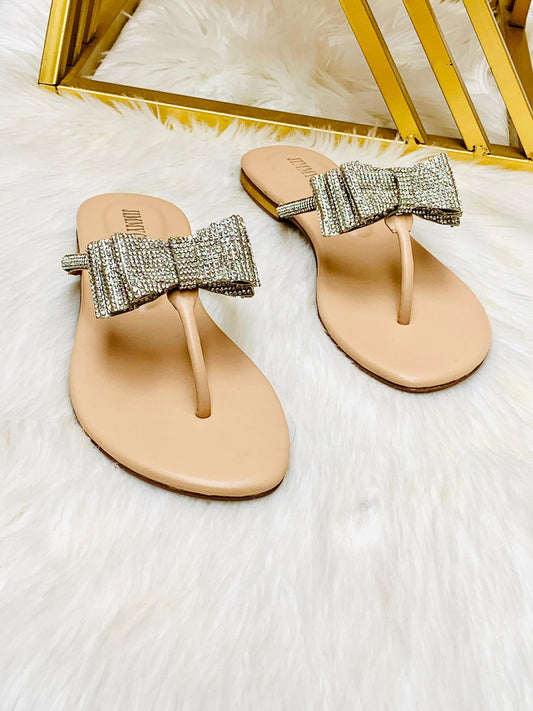 Jimmy Choo Tie Flat Slipper With Brand Box