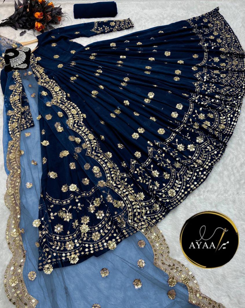 Border Ring Polka Embroidery Maxi